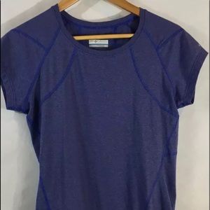 Columbia Athletic T Shirt.  Small. Purple.
